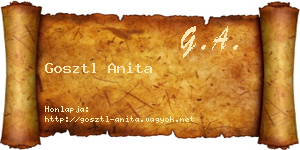 Gosztl Anita névjegykártya